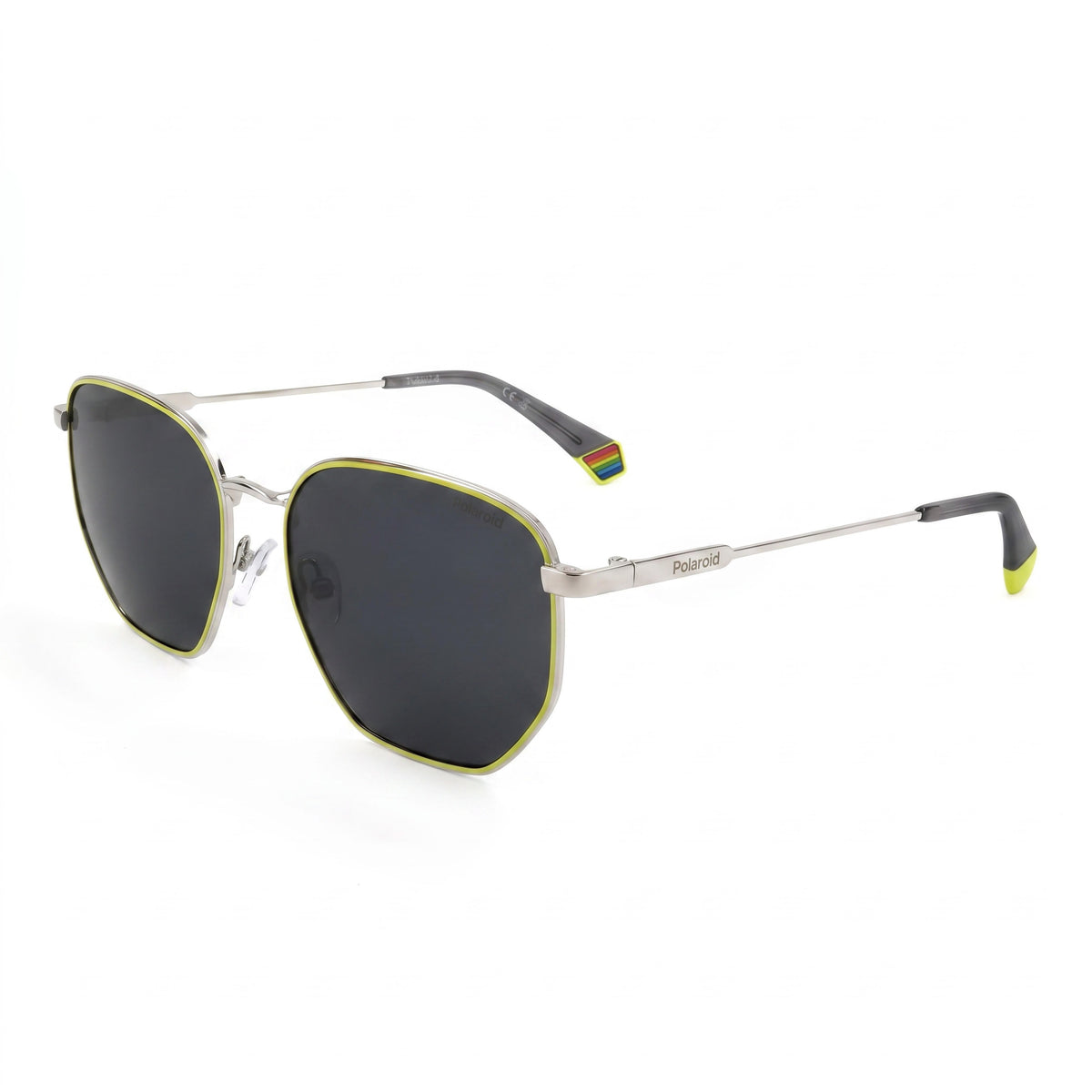 Gafas de sol polarizadas redondas amarillas Polaroid Pld 6214/S/X unisex, 56 mm, Photo 1