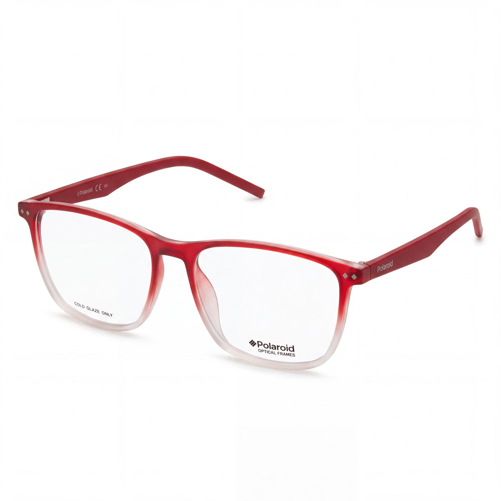 Polaroid Pld D 311 Red Rectangle Eyeglasses for Men, Plastic frame