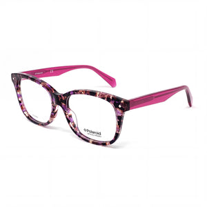 Polaroid Pld D 321 Havana Fuchsia Oval Eyeglasses for Women, Plastic frame