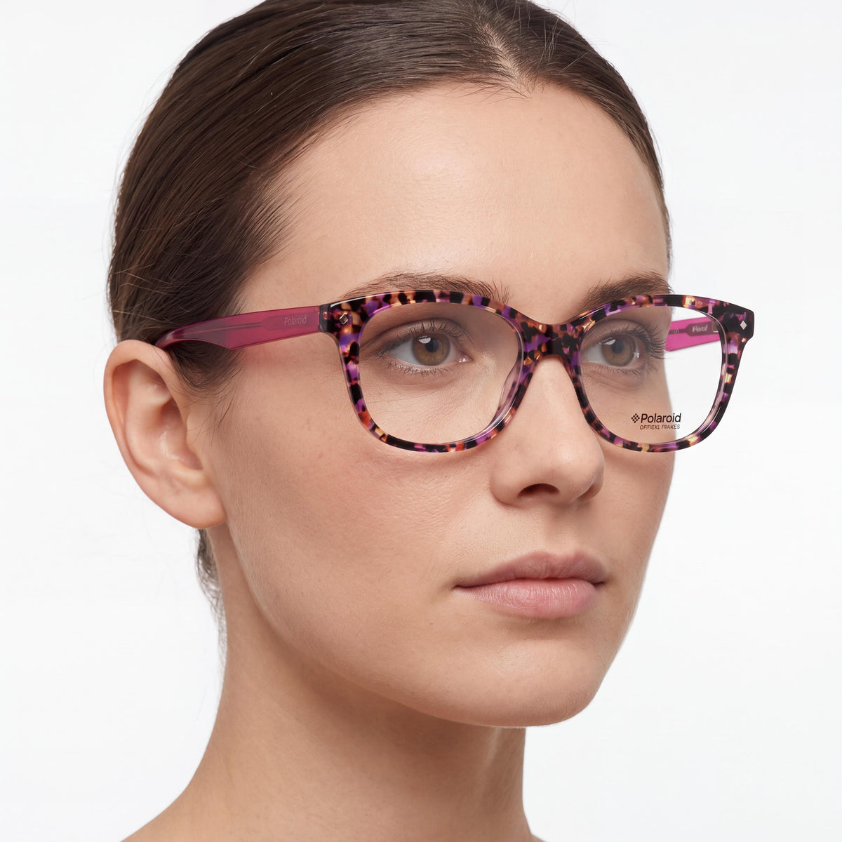 Polaroid Pld D 321 Havana Fuchsia Oval Eyeglasses for Women, 51mm, Photo 3