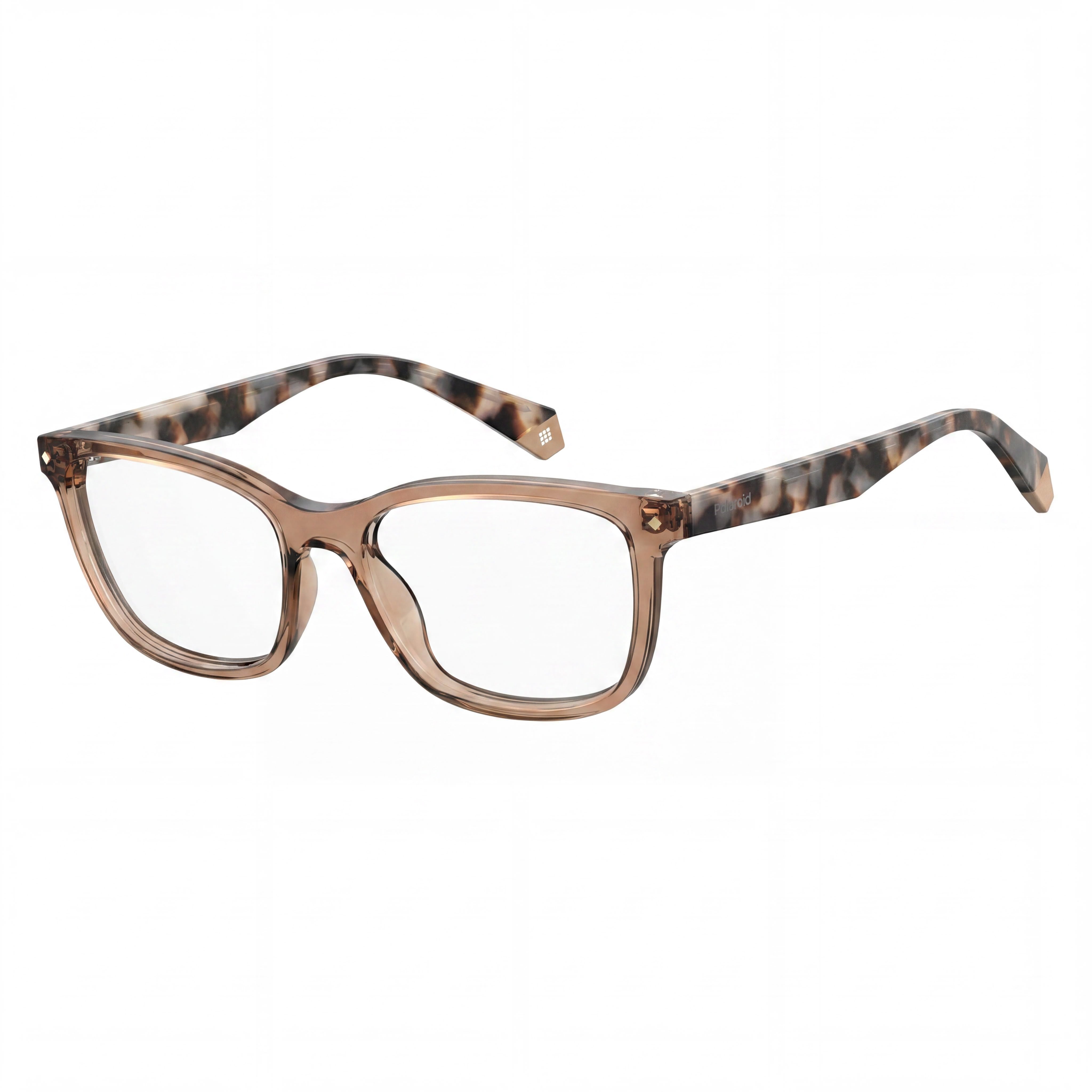 Polaroid PLD D338 Beige Rectangle Eyeglasses for Women, Acetate 54mm, Photo 1