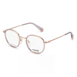 Polaroid PLD D366/F Gold Round Eyeglasses Unisex, Stainless Steel frame
