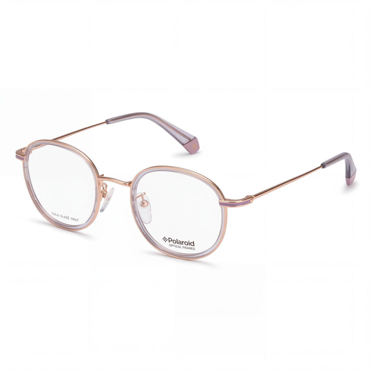 Gafas graduadas redondas unisex Polaroid PLD D366/F doradas y moradas, Photo 1