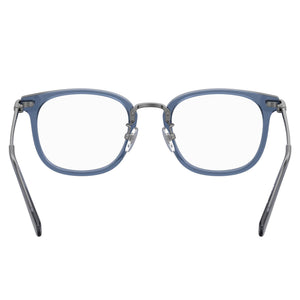 Polaroid PLD D384G Square Eyeglasses Men — side view, Blue Plastic temples