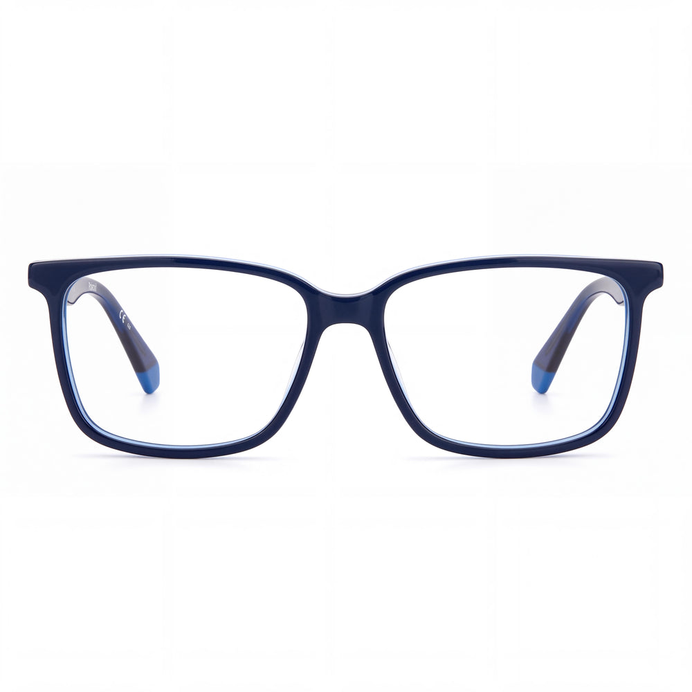 Polaroid Pld D394 Rectangle Eyeglasses for Men — front view, Plastic