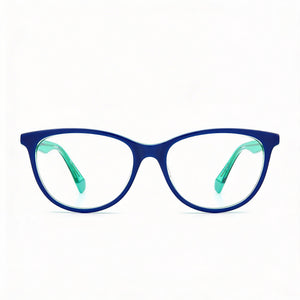 Polaroid Pld D395 Oval Eyeglasses for Women — front view, Plastic