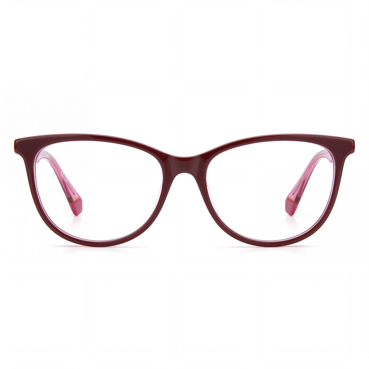 Polaroid Pld D395 Burgundy Pink Oval Eyeglasses for Men, 52mm, Photo 2