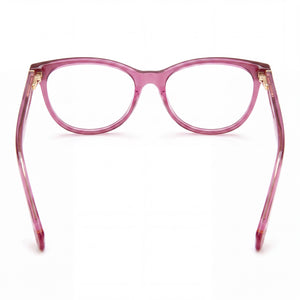 Polaroid Pld D395 Oval Eyeglasses Men — side view, Burgundy Pink Plastic temples