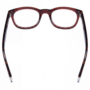 Polaroid Pld D424 Rectangle Eyeglasses Women — side view, Havana Acetate temples