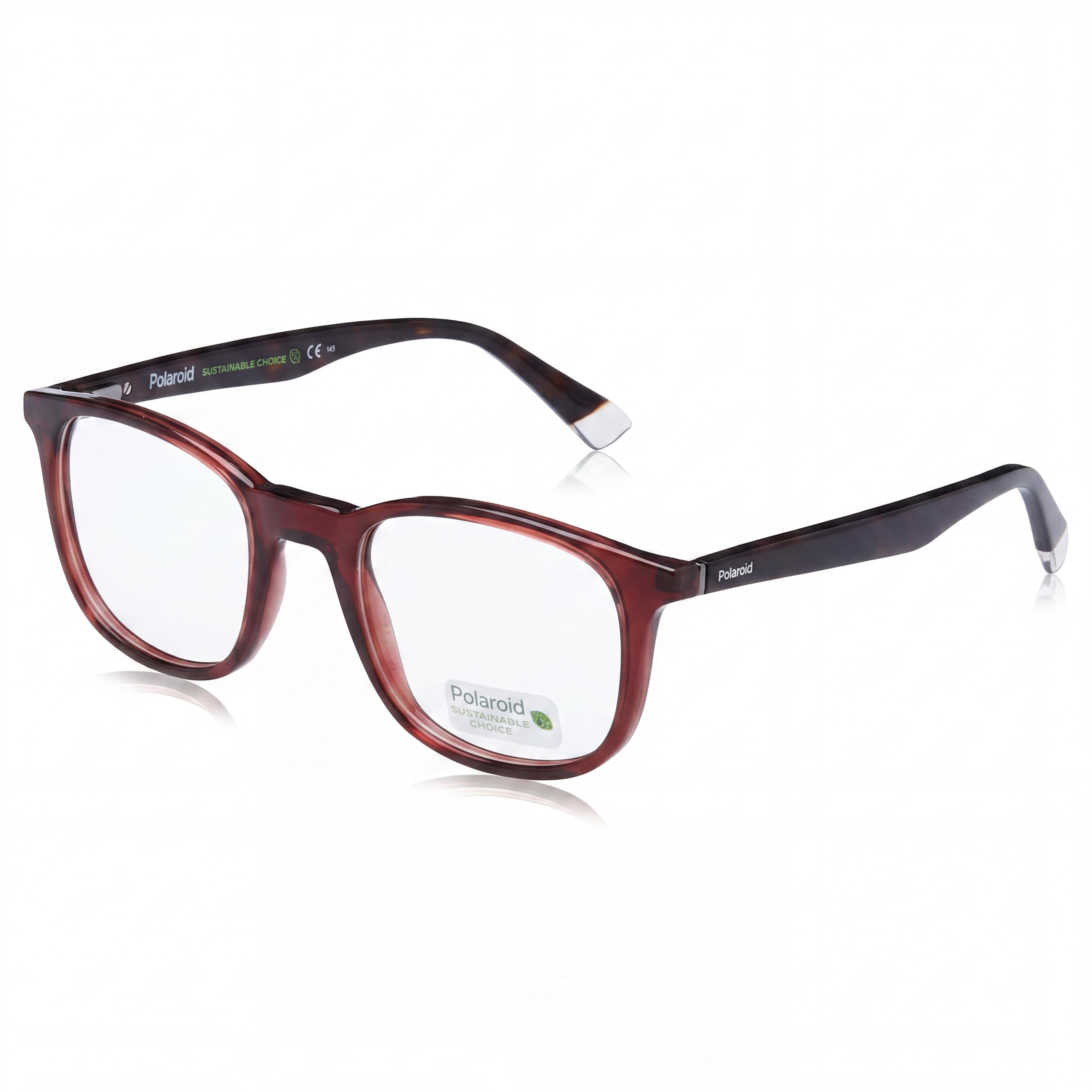 Gafas Cuadradas Rojas de Acetato Polaroid PLD D424 para Mujer, 50mm, Photo 1