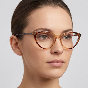 Polaroid Pld D432 Cat Eye Eyeglasses for Women — interior view, Polycarbonate demo lenses