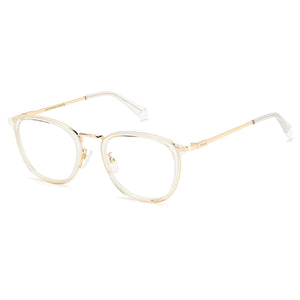 Polaroid PLD D439/G Crystal Gold Rectangle Eyeglasses for Women, Injected frame