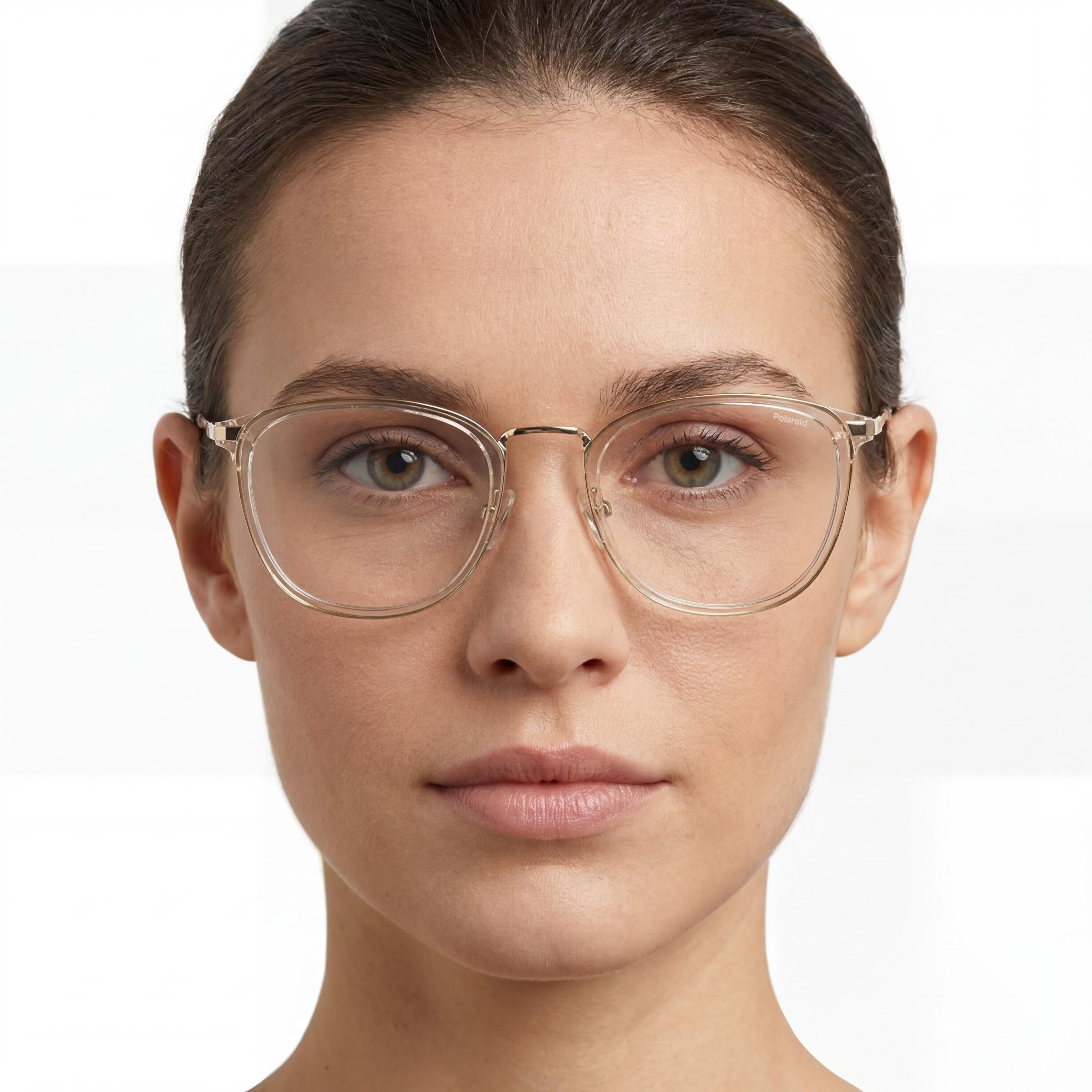 Gafas ópticas Polaroid Pld D439/G para mujer, montura inyectada en dorado cristal, ancho de lente de 52 mm, Photo 4