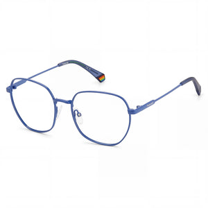 Polaroid Pld D450 Blue Square Eyeglasses for Women, Metal frame