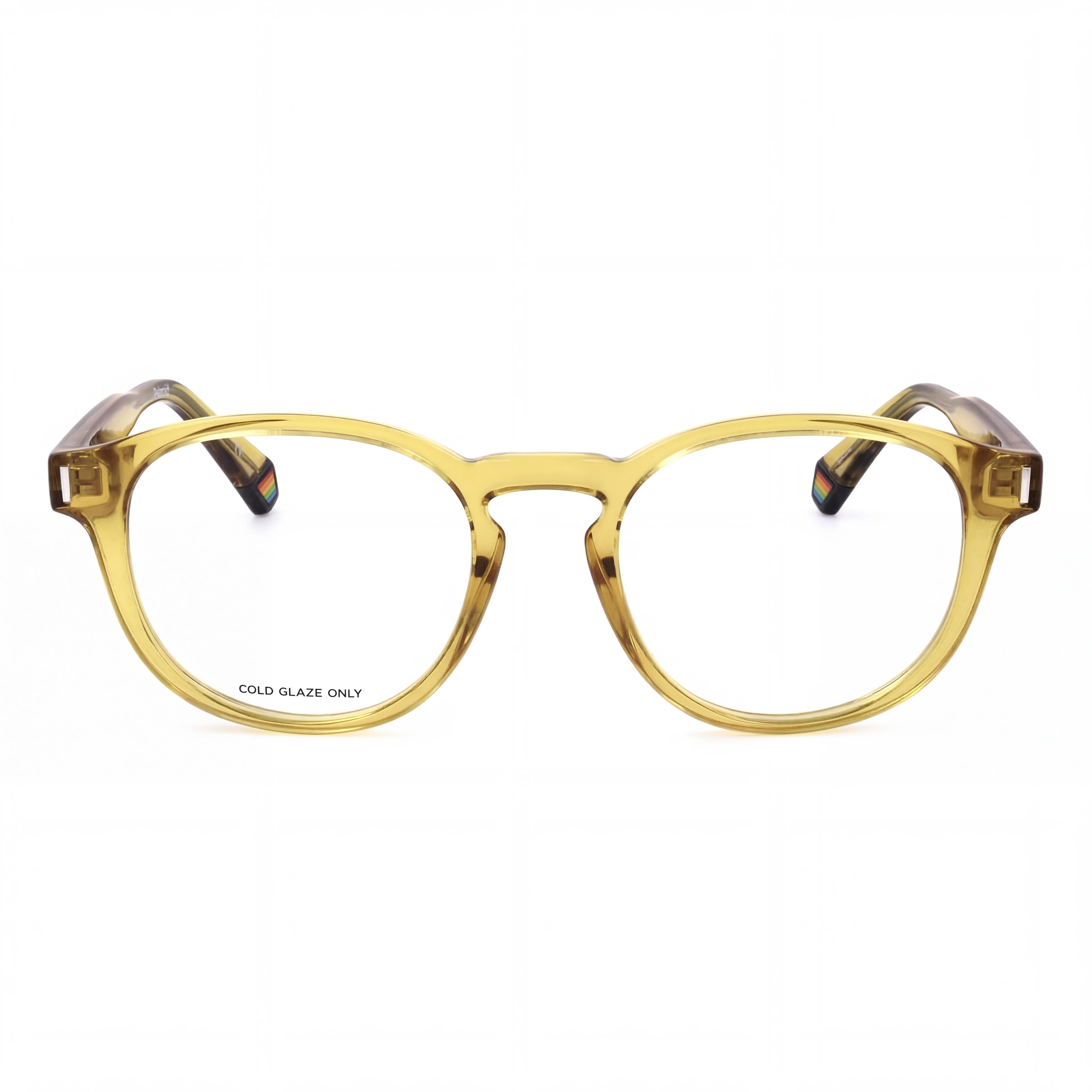 Polaroid PLD D452 Yellow Round Unisex Eyeglasses, Injected 50mm, Photo 2