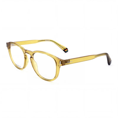Polaroid PLD D452 Yellow Round Eyeglasses Unisex, Injected frame