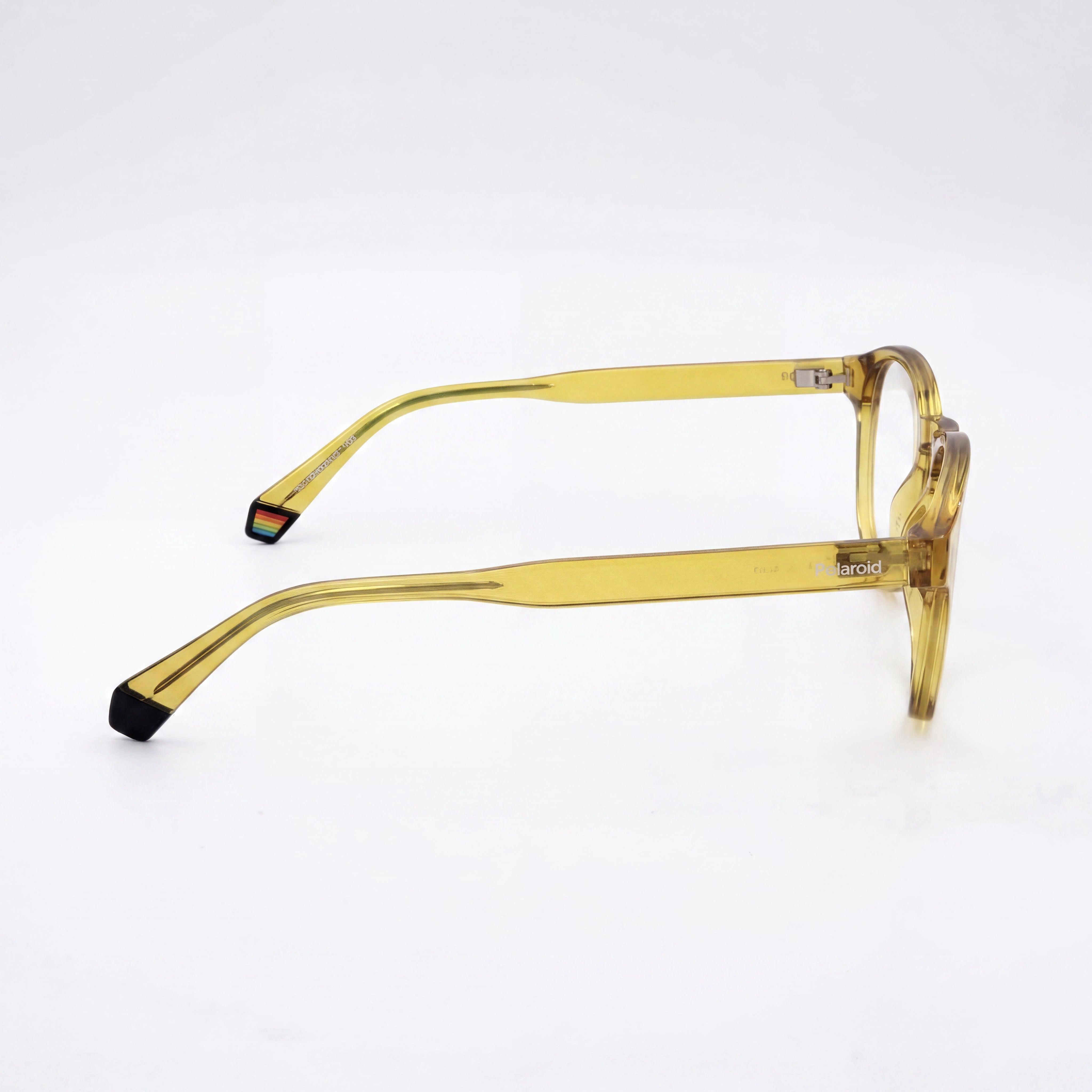 Polaroid PLD D452 Yellow Round Unisex Eyeglasses, Injected 50mm, Photo 3