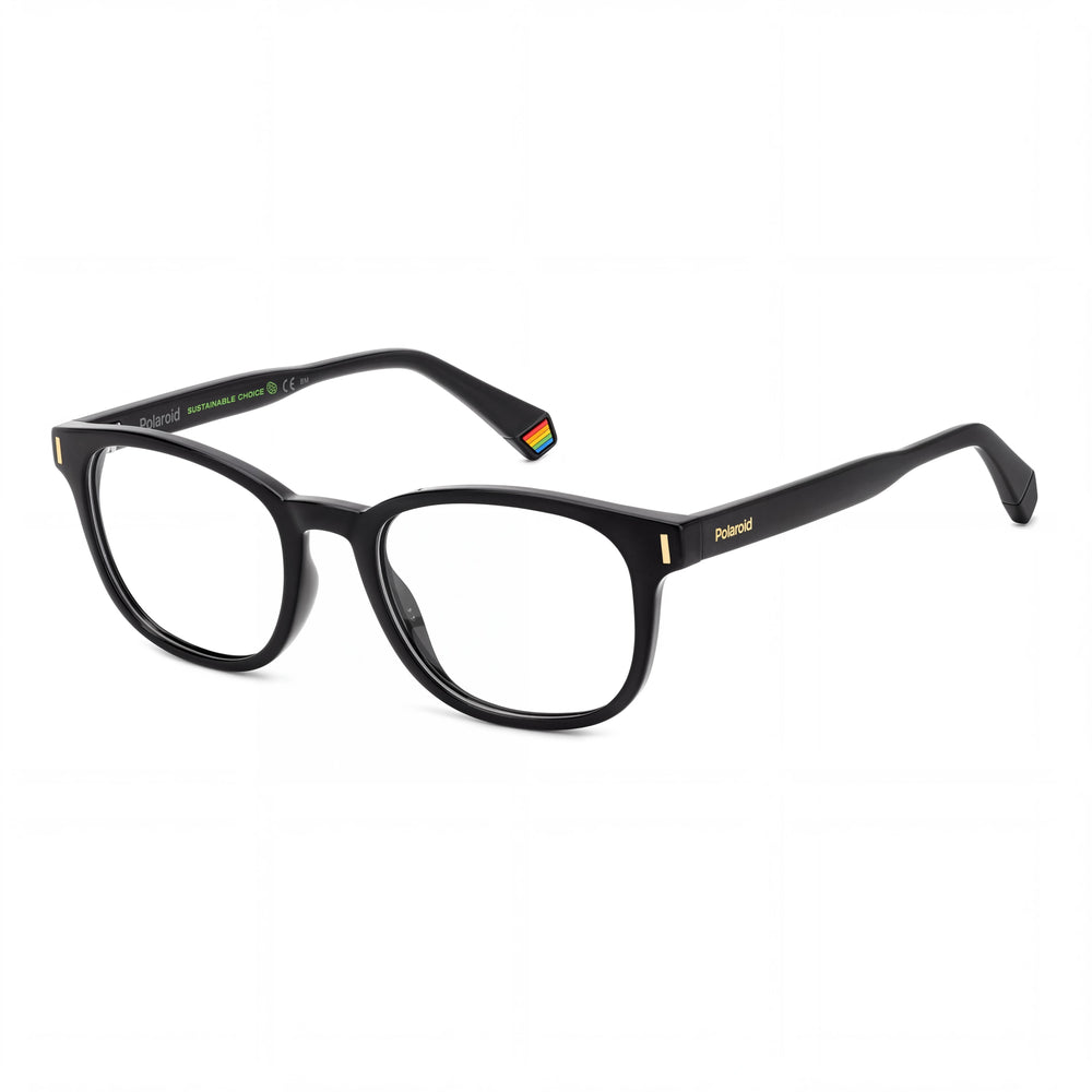 Polaroid PLD D453 Black Square Eyeglasses Unisex, Plastic frame