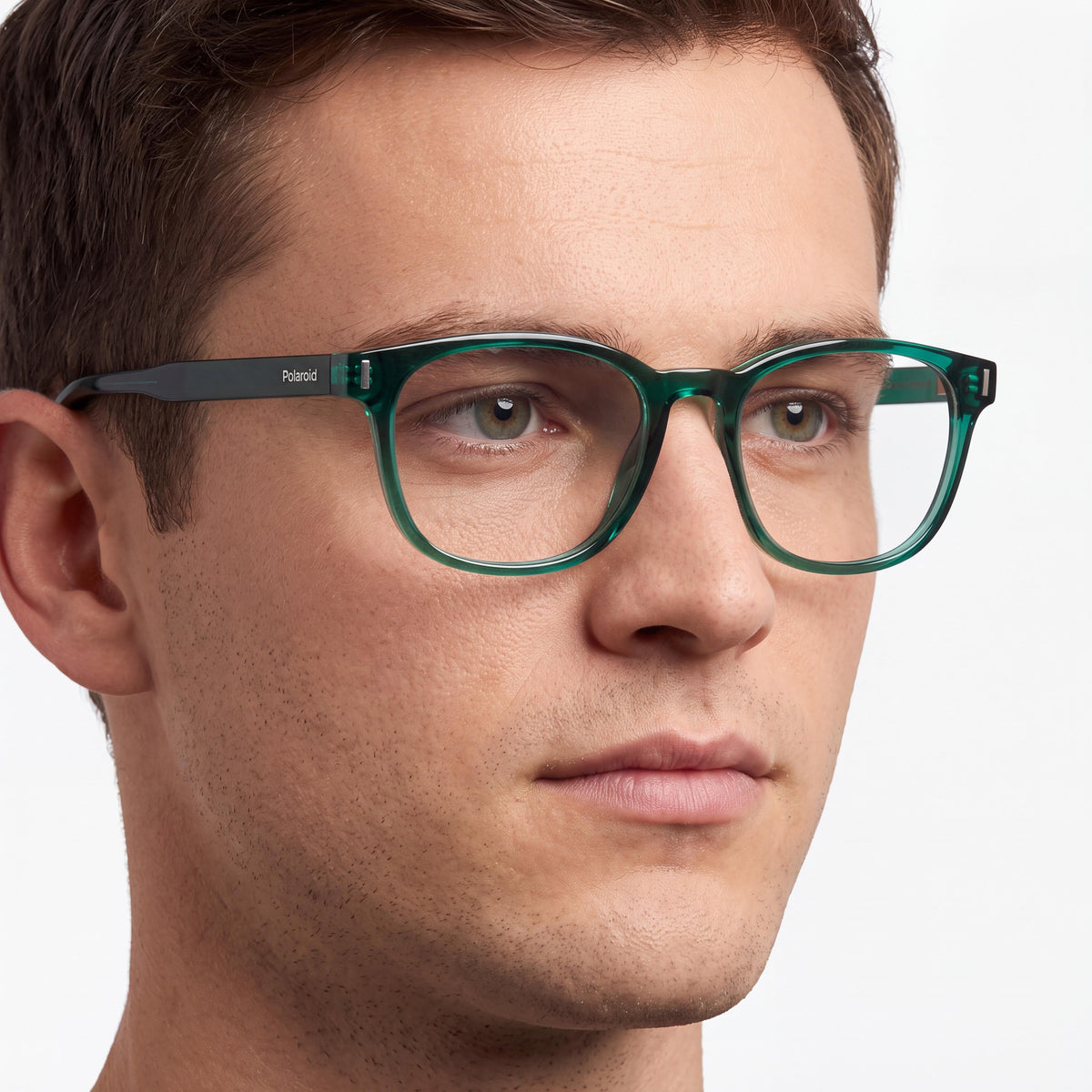 Polaroid PLD D453 Green Square Eyeglasses for Men, Acetate 52mm, Photo 4
