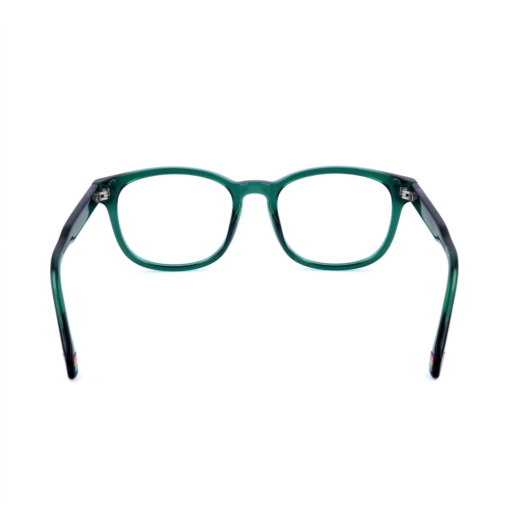 Polaroid PLD D453 Square Eyeglasses Men — side view, Green Acetate temples