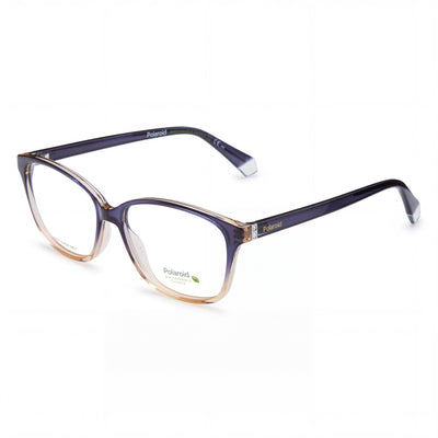 Polaroid Pld D466 Blue Beige Rectangle Eyeglasses for Women, Injected frame