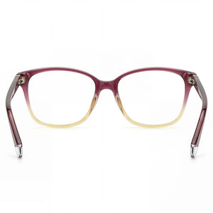 Polaroid Pld D466 Rectangle Eyeglasses Women — side view, Red Injected temples