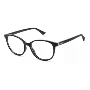 Polaroid Pld D467 Black Oval Eyeglasses for Women, Injected frame