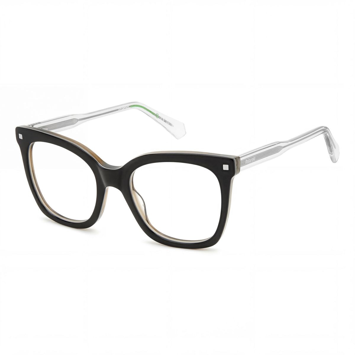 Polaroid PLD D507 Black Beige Square Eyeglasses for Women, 51mm, Photo 1
