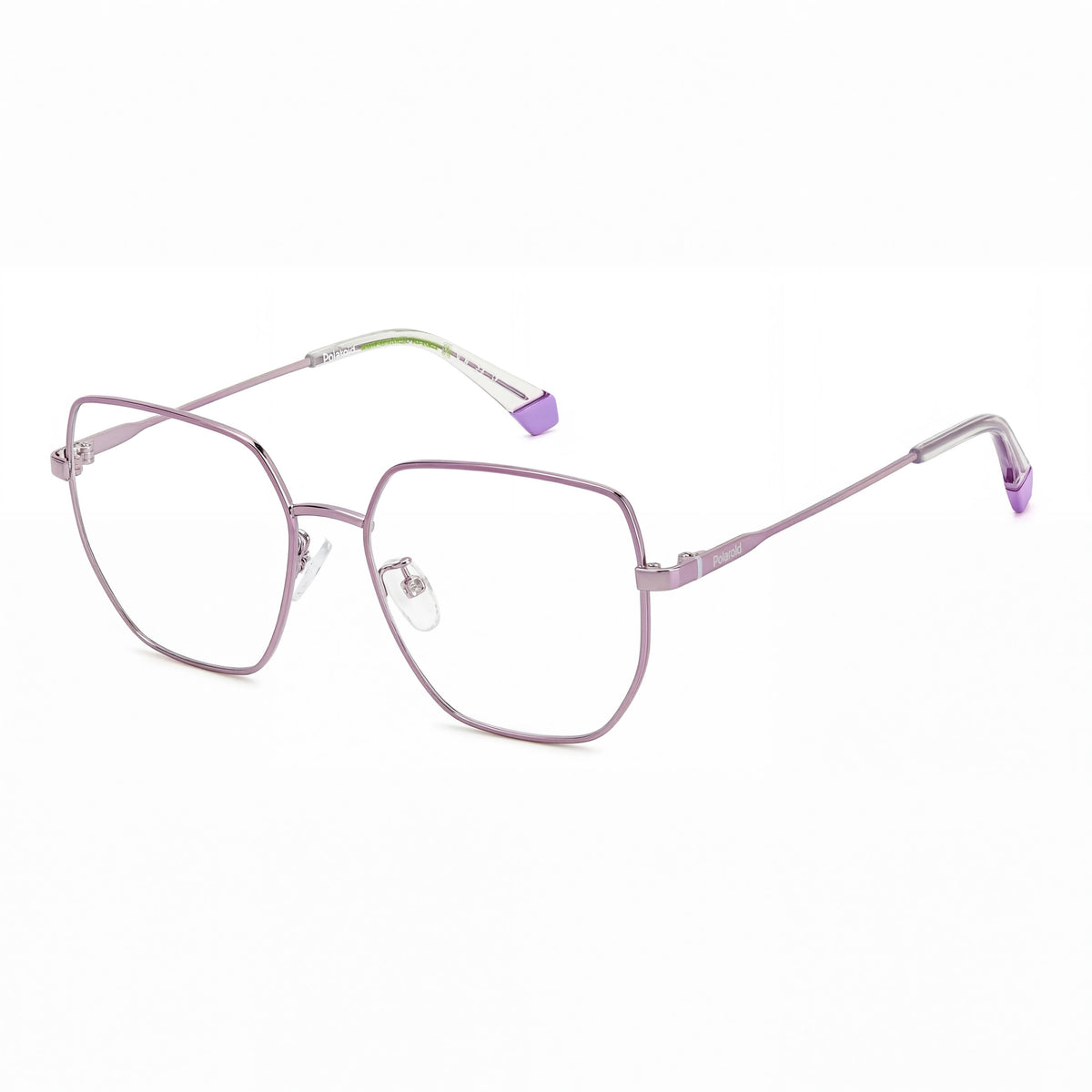 Polaroid Pld D508/G Lilac Rectangle Eyeglasses for Women, 53mm, Photo 1