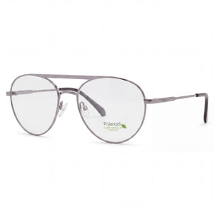 Polaroid Pld D513 Silver Aviator Eyeglasses Unisex, Eco Metal frame