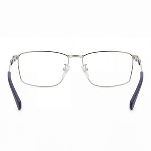 Polaroid PLD D534/G Rectangle Eyeglasses Men — side view, Silver ECO STAINLESS STEEL temples