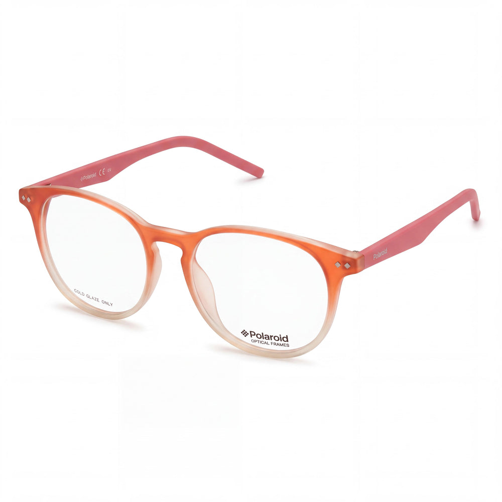Polaroid PLDD312 Orange Rectangle Eyeglasses for Women, Plastic frame
