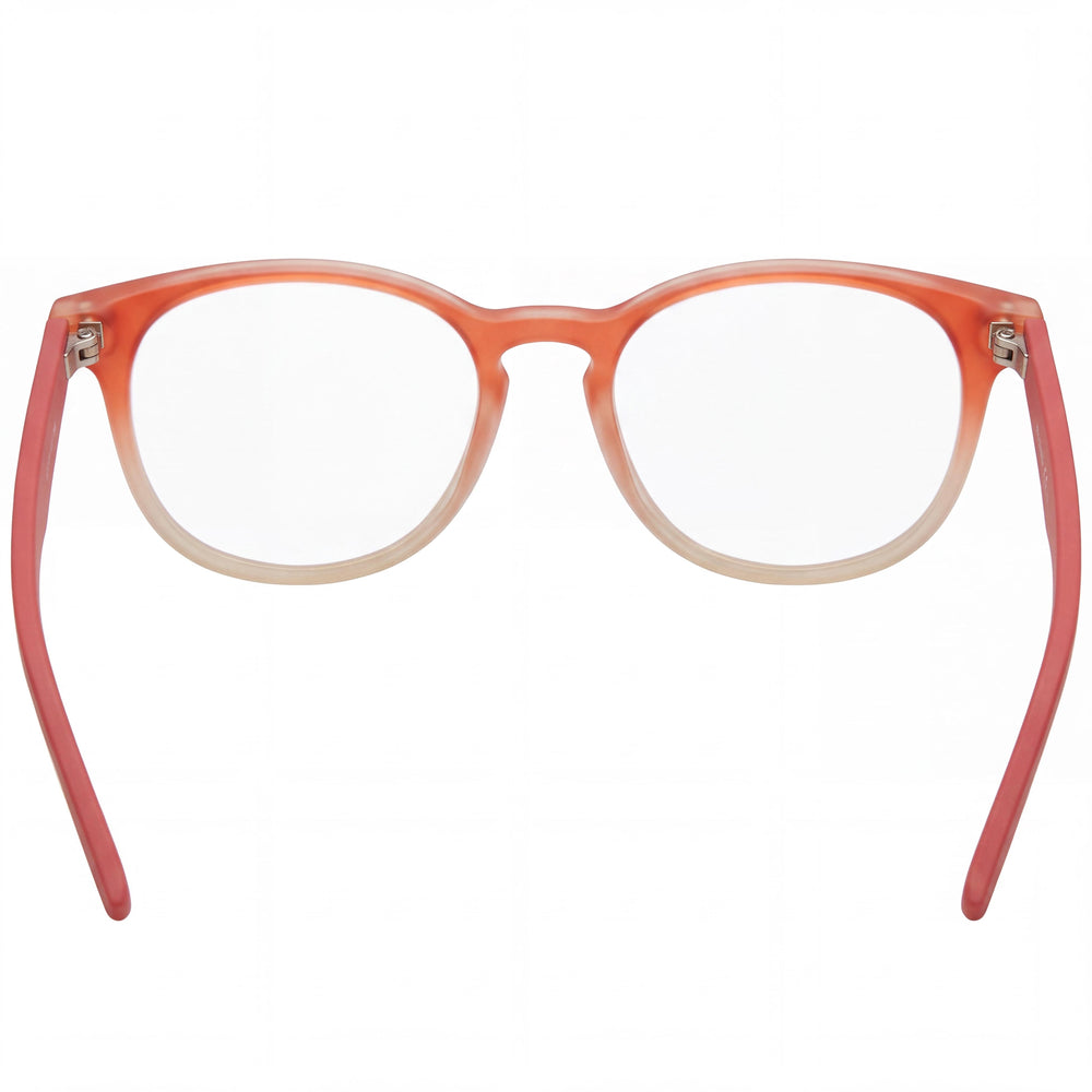 Polaroid PLDD312 Rectangle Eyeglasses Women — side view, Orange Plastic temples