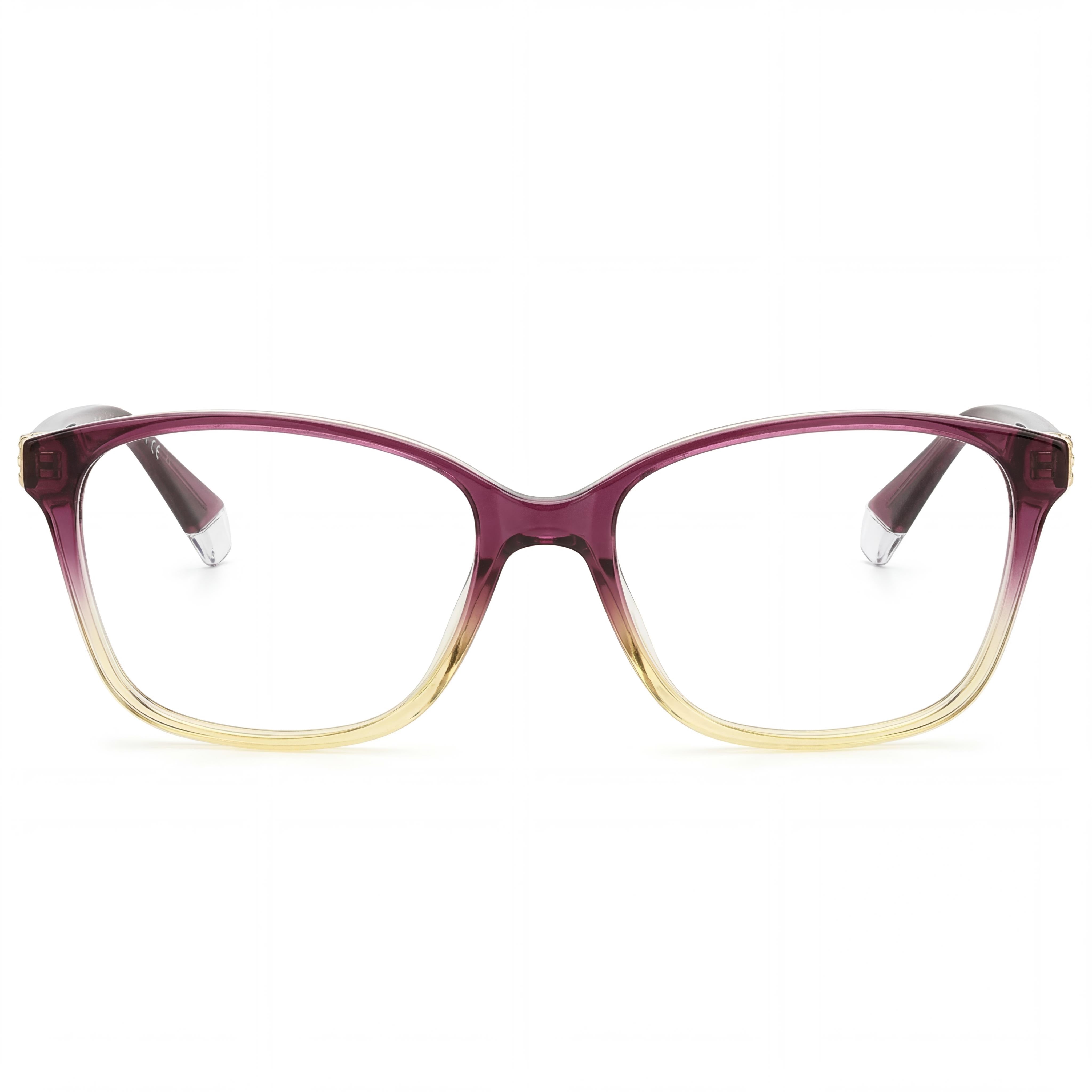 Polaroid Purple Beige Rectangle Eyeglasses for Women, Injected 55mm, Photo 2