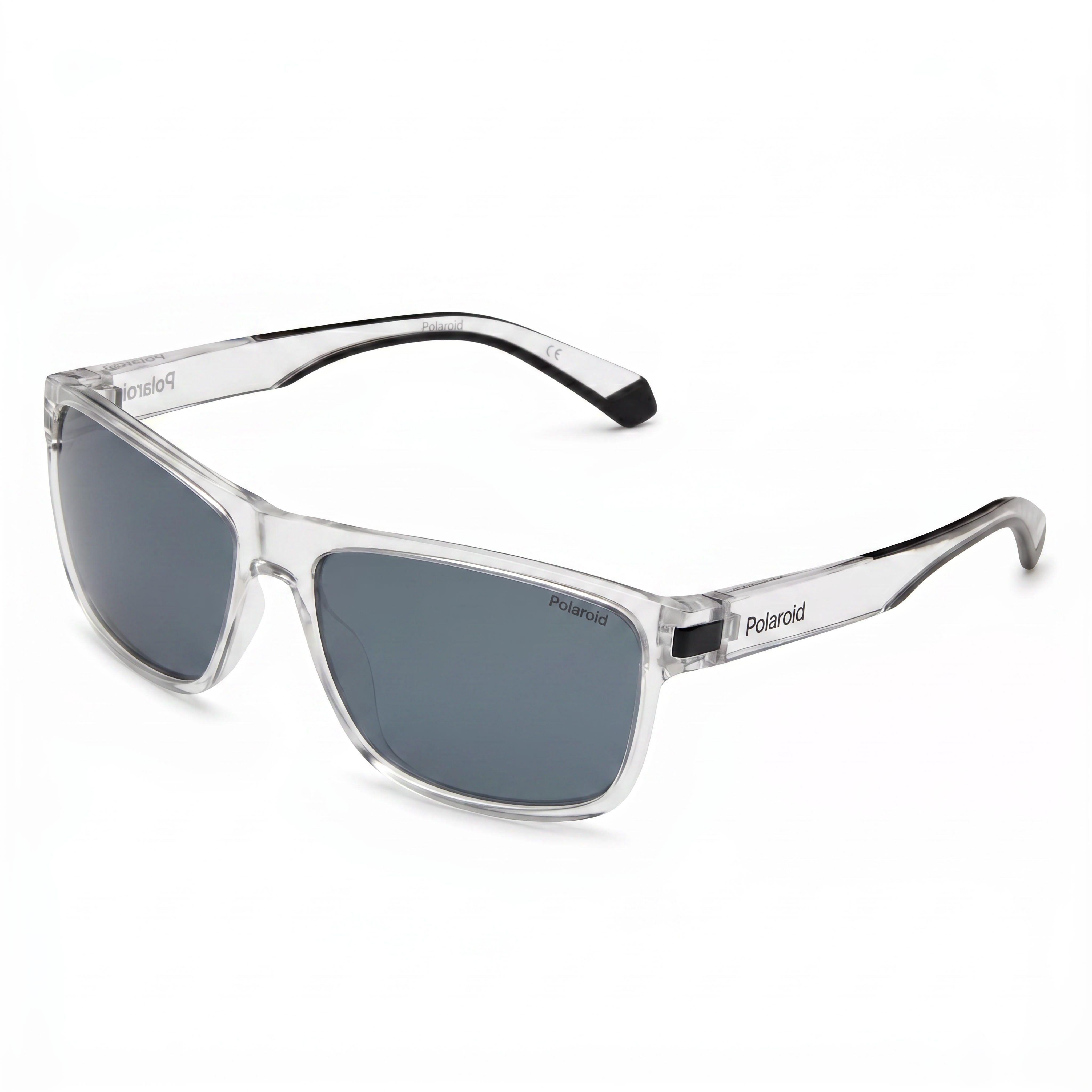 Gafas de sol polarizadas unisex Polaroid Crystal Black Rectangle, 58mm, Photo 1