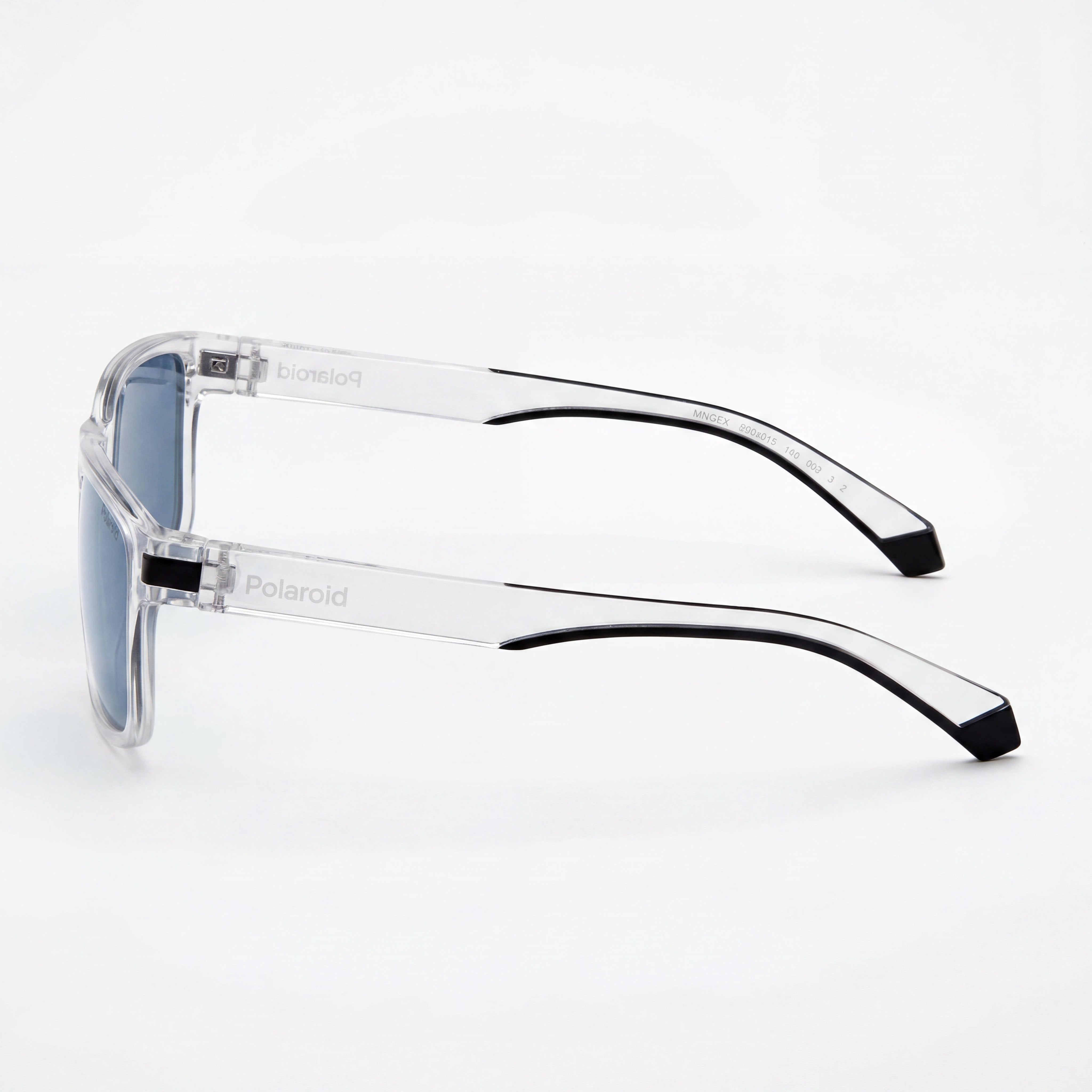 Gafas de sol polarizadas unisex Polaroid Crystal Black Rectangle, 58mm, Photo 3
