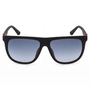 Police Casual Rectangle Sunglasses for Men — front view, Injected frame