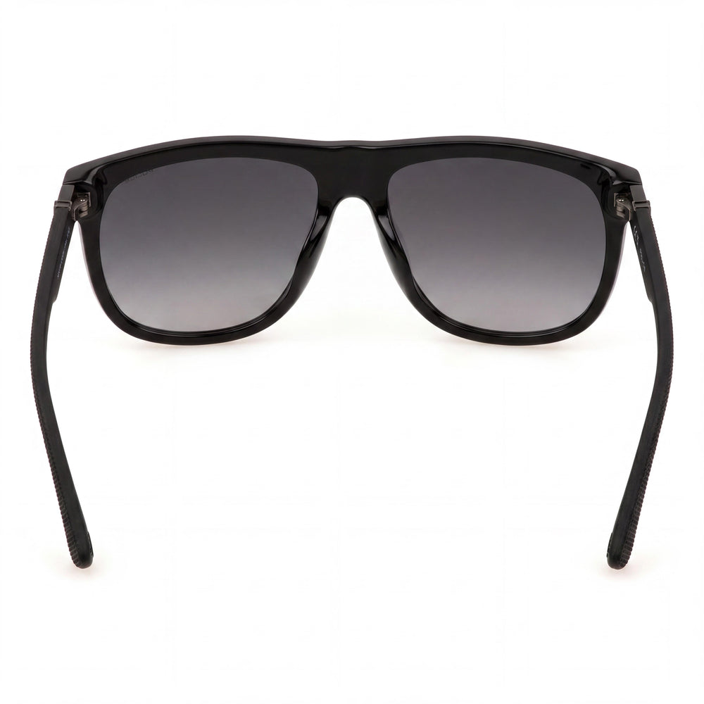 Police Casual Rectangle Sunglasses Men — side view, Smoke Smoke lens
