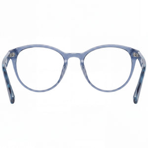 Police Casual Oval Eyeglasses for Women — interior view, Polycarbonate demo lenses