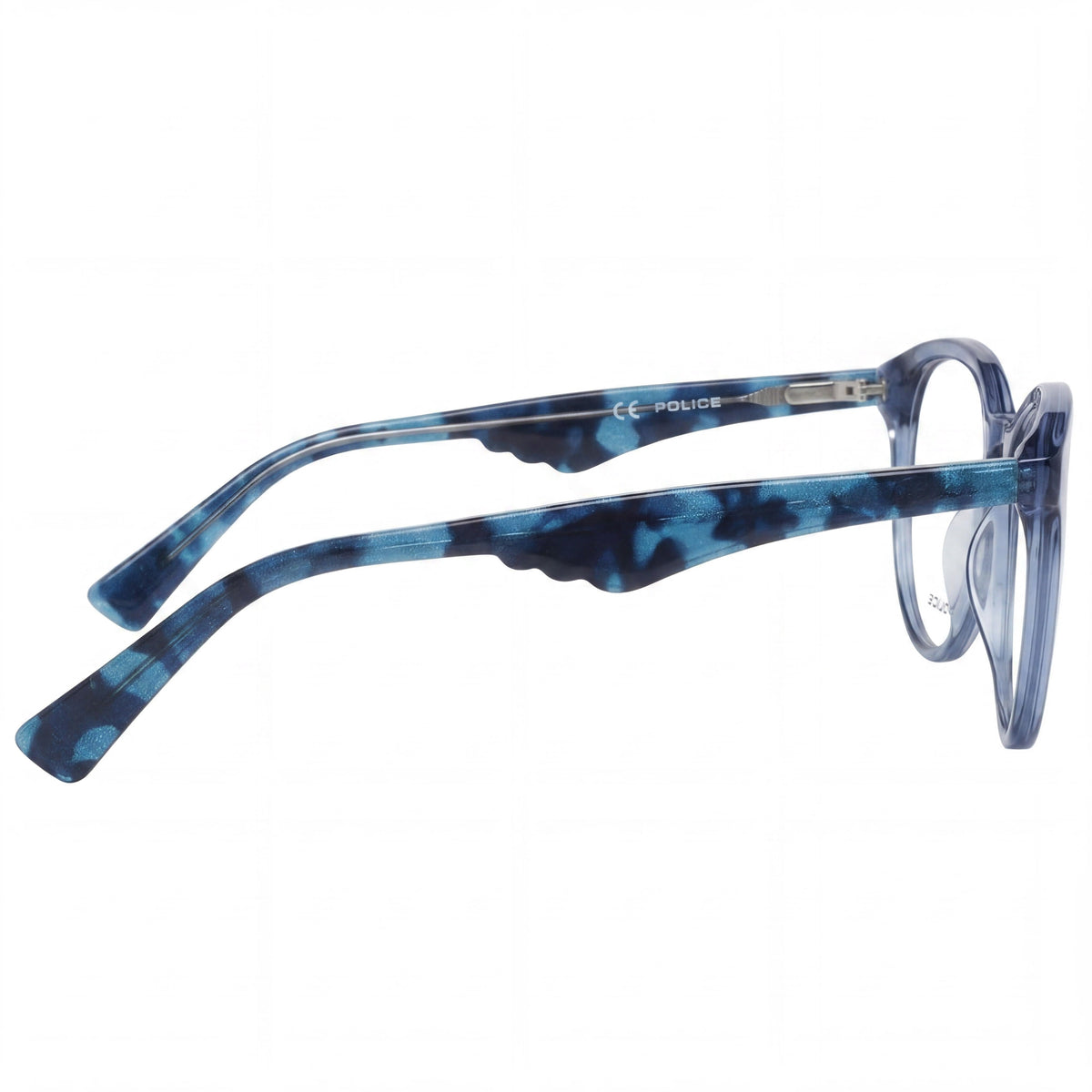 Police Casual Transparent Blue Oval Eyeglasses for Women, 50mm, Photo 3