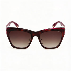 Police Casual Square Sunglasses for Women — front view, Acetate frame