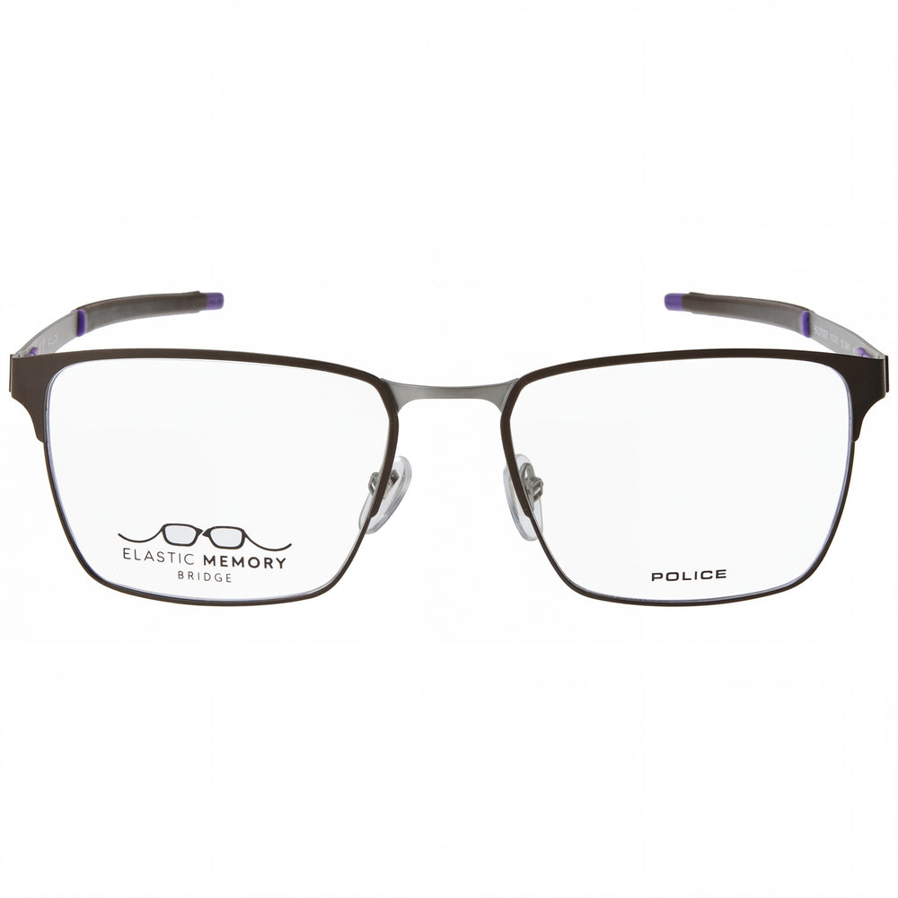 Police Classic Rectangle Eyeglasses for Men — front view, Metal