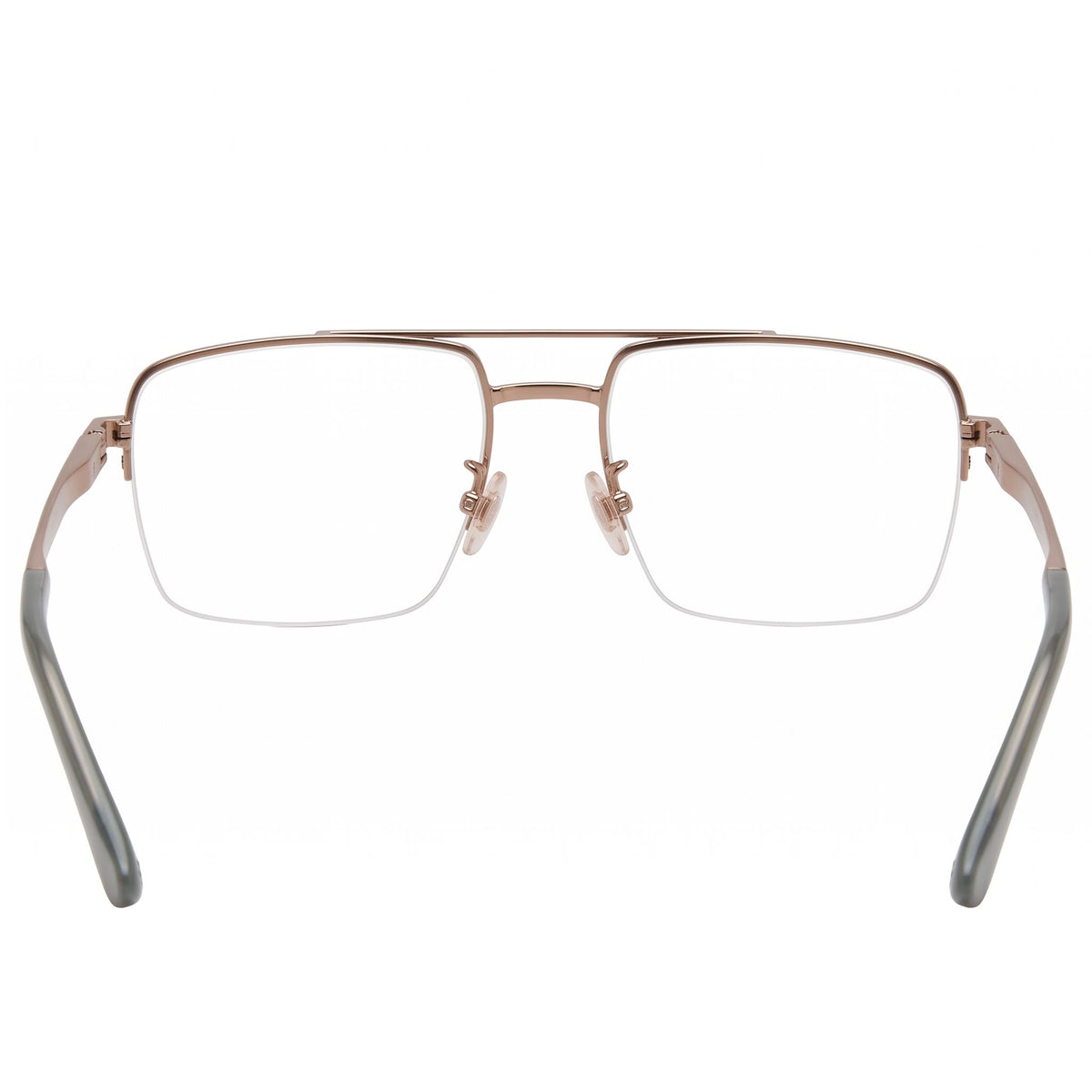 Gafas clásicas de hombre Police con montura de metal satinado brillante color bronce - Lente 55mm, Puente 18mm, Patilla 145mm, Photo 2