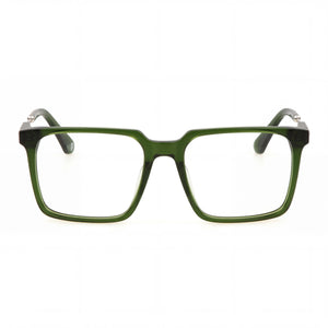 Police Rectangle Eyeglasses for Men — front view, Acetate
