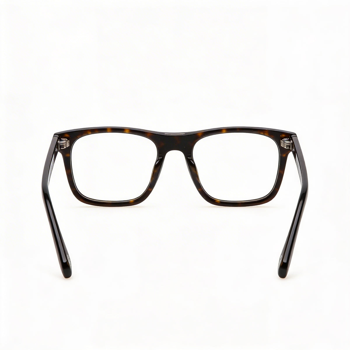 Police Shiny Black Rectangle Eyeglasses for Men, Acetate 52mm, Photo 3