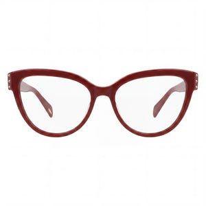 Police Rectangle Eyeglasses for Women — front view, Acetate