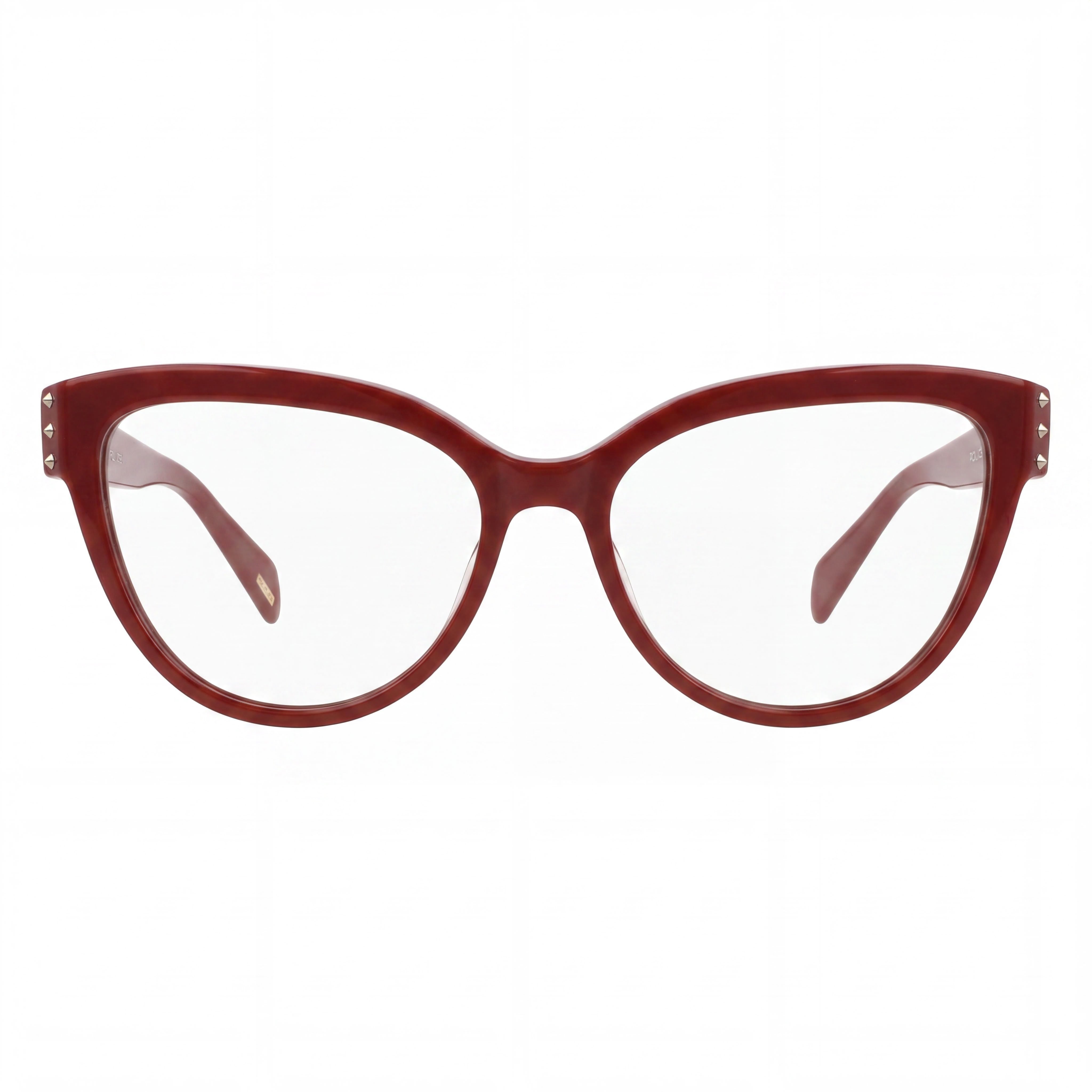 Montura de gafas Police Casual de acetato para mujer, color rojo cereza, lentes transparentes no polarizadas, 54-16-140, Photo 2