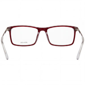 Police Rectangle Eyeglasses for Men — front view, Oil-metal combination