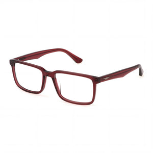 Police Red Rectangle Eyeglasses for Men, Acetate frame