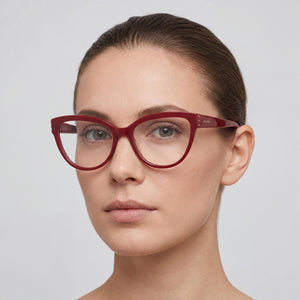 Police Red Eyeglasses Women — lifestyle wear, office and reading